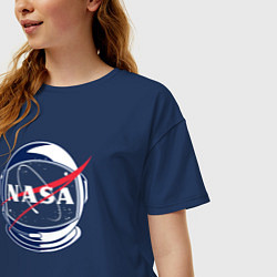 Футболка оверсайз женская NASA, цвет: тёмно-синий — фото 2