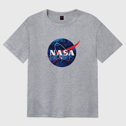 Футболка оверсайз женская NASA: Cosmic Logo, цвет: меланж