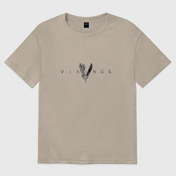 Футболка оверсайз женская Vikings, цвет: миндальный