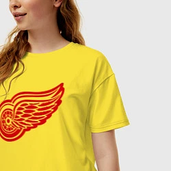 Футболка оверсайз женская Detroit Red Wings: Pavel Datsyuk, цвет: желтый — фото 2