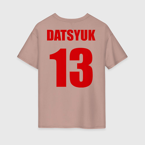 Женская футболка оверсайз Detroit Red Wings: Pavel Datsyuk / Пыльно-розовый – фото 2