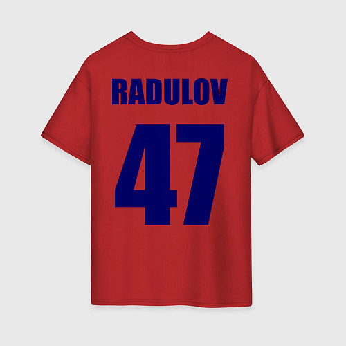 Женская футболка оверсайз Nashville Predators: Radulov 47 / Красный – фото 2