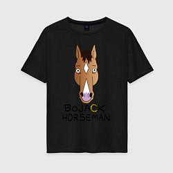 Футболка оверсайз женская BoJack Horseman, цвет: черный
