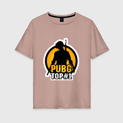 Женская футболка оверсайз PUBG Top 1