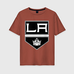 Футболка оверсайз женская Los Angeles Kings, цвет: кирпичный