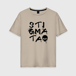 Женская футболка оверсайз Stigmata