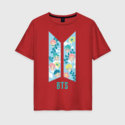 Женская футболка оверсайз BTS Army Floral