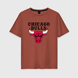 Женская футболка оверсайз Chicago Bulls