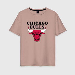 Женская футболка оверсайз Chicago Bulls