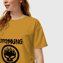 Футболка оверсайз женская The Offspring, цвет: горчичный — фото 2