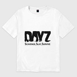 Футболка оверсайз женская DayZ: Slay Survive, цвет: белый
