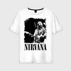 Женская футболка оверсайз Black Nirvana