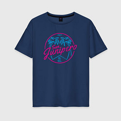 Футболка оверсайз женская San Junipero 1987, цвет: тёмно-синий