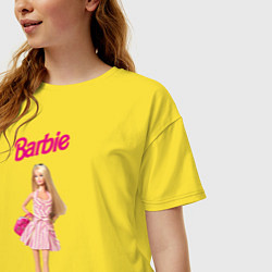 Футболка оверсайз женская Барби на прогулке, цвет: желтый — фото 2