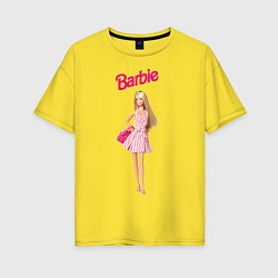 Женская футболка оверсайз Барби на прогулке