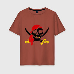 Женская футболка оверсайз Пиратская футболка