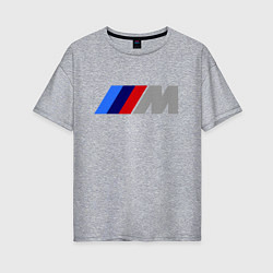 Футболка оверсайз женская BMW M, цвет: меланж
