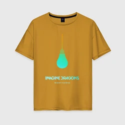 Футболка оверсайз женская Imagine Dragons: Night Visions, цвет: горчичный