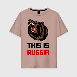 Женская футболка оверсайз This is Russia