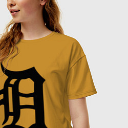 Футболка оверсайз женская Detroit Tigers, цвет: горчичный — фото 2