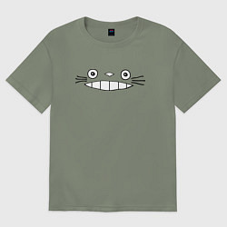 Футболка оверсайз женская Totoro face, цвет: авокадо