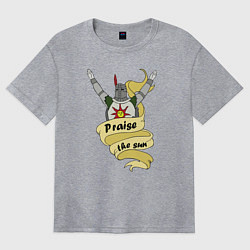 Футболка оверсайз женская Praise the Sun, цвет: меланж