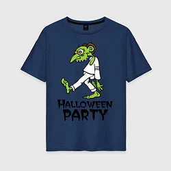 Женская футболка оверсайз Halloween party-зомби