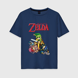 Женская футболка оверсайз Zelda: Tri force heroes
