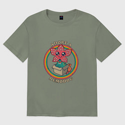 Женская футболка оверсайз Adopt a Demodog