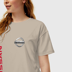 Футболка оверсайз женская Nissan Style, цвет: миндальный — фото 2