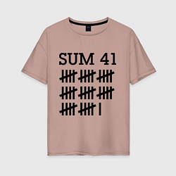 Женская футболка оверсайз Sum 41: Days