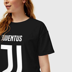 Футболка оверсайз женская FC Juventus, цвет: черный — фото 2