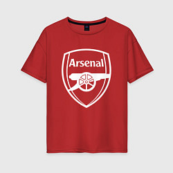 Футболка оверсайз женская FC Arsenal, цвет: красный