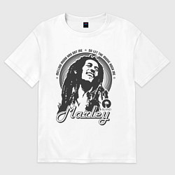 Футболка оверсайз женская Bob Marley: Island, цвет: белый