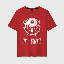 Женская футболка оверсайз Find Balance