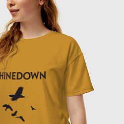 Футболка оверсайз женская Shinedown: Sound of Madness, цвет: горчичный — фото 2