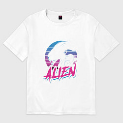 Футболка оверсайз женская Alien: Retro Style, цвет: белый