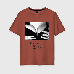 Футболка оверсайз женская Monica Bellucci: Breast, цвет: кирпичный