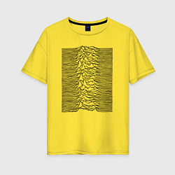 Футболка оверсайз женская Unknown Pleasures, цвет: желтый