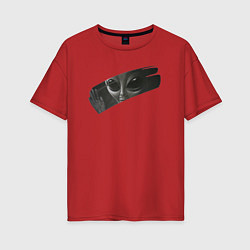 Футболка оверсайз женская Alien433, цвет: красный