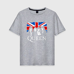 Футболка оверсайз женская Queen UK, цвет: меланж