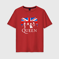 Футболка оверсайз женская Queen UK, цвет: красный
