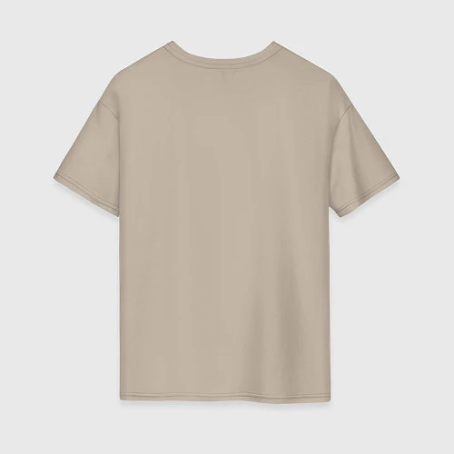 Женская футболка оверсайз Бездомный бог / Миндальный – фото 2