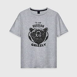 Женская футболка оверсайз Russian Grizzly