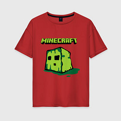 Женская футболка оверсайз Minecraft Creeper