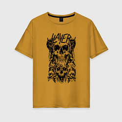 Женская футболка оверсайз Slayer Skulls