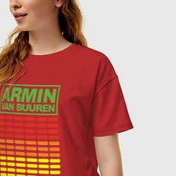 Футболка оверсайз женская Armin van Buuren: EQ, цвет: красный — фото 2