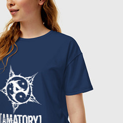 Футболка оверсайз женская Amatory Style, цвет: тёмно-синий — фото 2
