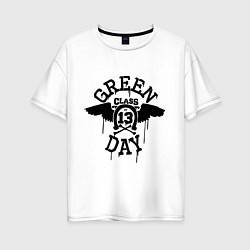 Футболка оверсайз женская Green Day: Class of 13, цвет: белый