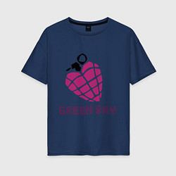 Женская футболка оверсайз Green Day is love
